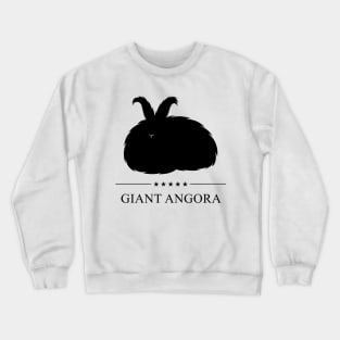 Giant Angora Rabbit Black Silhouette Crewneck Sweatshirt